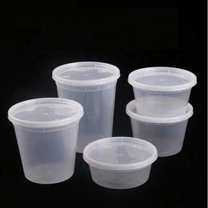Contenants Alimentaires Jetables en <span class=keywords><strong>Plastique</strong></span> pour Soupe avec Couvercles, 8oz 12oz 16oz 24oz 32oz, Clairs et Hermétiques pour Traiteur - Product Image 1