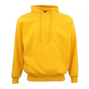เสื้อมีฮู้ดแบบสวมหัวผ้าฟลีซผ้าฝ้าย100% สีขาวแนวสตรีทเสื้อผ้าสำหรับผู้ชาย - Product Image 2