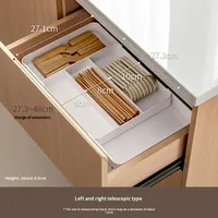 Boîte de rangement en plastique ABS LANZYLO ODM pour tiroir, organisateur multifonctionnel pour la cuisine, les couverts et les baguettes