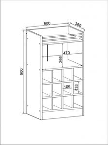 Estante de vino multiusos para puerta de vidrio de 12 botellas, estante de exhibición superior para Cocina, Restaurante, hogar, muebles de Bar - Product Image 6
