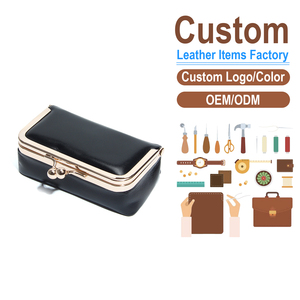 Vintage Oil Wax Leather Kiss-<b>Lock</b> Pouch, Genuine Leather Jewelry Organizer, OEM/ODM Custom Factory, Mini Coin Purse - Product Image 2