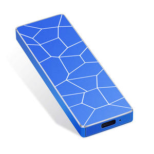 Disque SSD portable avec boîtier métallique, alimentation externe améliorée, modèle M.2 à motif glacé, transmission haute vitesse - Product Image 4