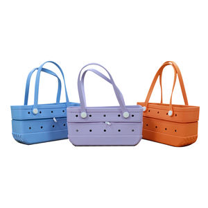 Wholesale summer best-selling foldable eva beach tote bag medium-sized portable waterproof large-capacity eva zipper tote bag - Product Image 6