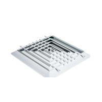 Diffuseur carré en aluminium personnalisé de haute qualité Diffuseur d'air du système CVC à 4 voies
