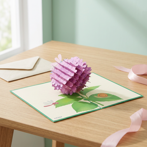 Hydrangeas 3D Pop up <b>Paper</b> Flower Greeting Card <b>Handmade</b> Custom Creative Design Home Decoration Wholesale Hanoi - Product Image 3