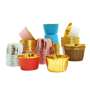 Usine directe grand gâteau tasse en papier haute température tasse de cuisson épais rouleau d'or étuis de cuisson pâtisserie 5039 Curling pour gâteaux - Product Image 5