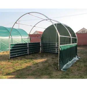 Animal Shelter 4x4m Prefab PVC Tarp Cattle Barns Sheep Animal Tent Livestock Portable Shelters For Horses