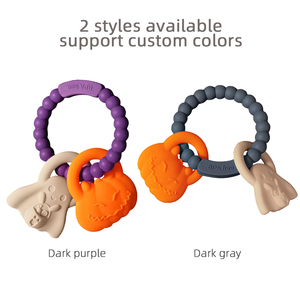 2024 juguetes sensoriales de silicona de grado alimenticio de Halloween <span class=keywords><strong>sonajeros</strong></span> <span class=keywords><strong>y</strong></span> <span class=keywords><strong>mordedores</strong></span> de bebé en forma de girasol para niños de 0 a 12 meses - Product Image 4