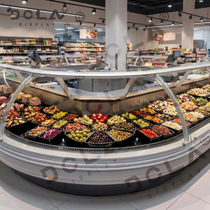 Bac de présentation en plastique noir brillant pour charcuterie et viande, bac alimentaire en plastique blanc pour comptoir de <span class=keywords><strong>boucherie</strong></span> et supermarché - Product Image 1