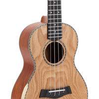 Madera de Cenicero laminada hecha en fábrica de China de alta calidad con ukelele de concierto Binding23 pulgadas de hueso de pescado