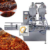 Machine de remplissage automatique MTW pour sauce à l'ail et à l'huile de chili, mayonnaise au beurre d'arachide, pâte de viande pour le déjeuner