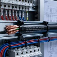 Câble en cuivre multiconducteur flexible NH-RVV 19x1.5 16AWG, isolé et gainé en PVC, 300/500V, 0-70°C, pour câblage d'armoires de commande