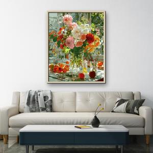 HJ Painting Customs DIY Umweltfreundliches Blumen- und Früchte-Acrylmalerei-Set nach Zahlen ohne Rahmen für Bastelgeschäfte und Wiederverkauf - Product Image 3