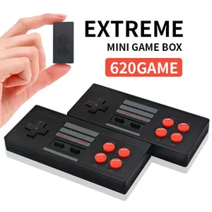 Günstige 620 Spiele Maschine Video konsole Extreme Game Box 2.4G Wireless Controller Gamepads TV Stick Retro Mini Consola für NES