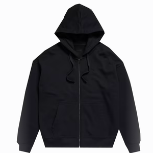 제조 청소년 회색과 흰색 2 색 100% 면 힙합 스타일 후드 후드 후드 - Product Image 4