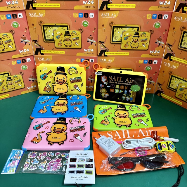 2025 Hot Selling Sail Air W24 New 7 Inch Android Tablet for Kids Dual Core Processor 12GB Memory for Game Education Business PC