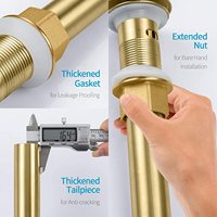 Sungkingons — bouchon de vidange pour évier de salle de bain, pour montage de drainage d'évier avec bouchon de panier détachable
