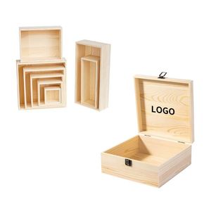 Boîte de rangement en bois de pin de luxe avec logo personnalisé, design privé, pour les entreprises - Product Image 3