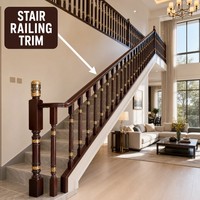 Balustre et poteau de balustrade en bois d'acajou sculpté pour escalier classique, taille personnalisée, OEM