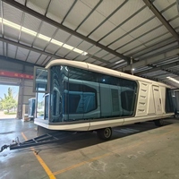 Cabine Luban préfabriquée, maison moderne préfabriquée, villa de luxe, maisons capsules, capsule spatiale avec remorque