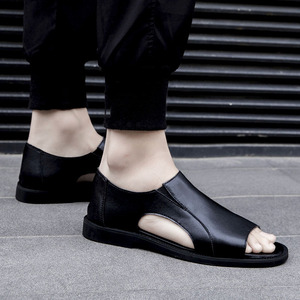 Nouvelles sandales d'été en cuir souple pour <span class=keywords><strong>hommes</strong></span>, antidérapantes, style romain, pour la plage – Vente en gros fabricant - Product Image 5