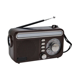 Hand-Crank Solar-Powered AM/FM/SW Emergency Radio with <b>Flashlight</b> & USB/TF MP3 Player - Product Image 6
