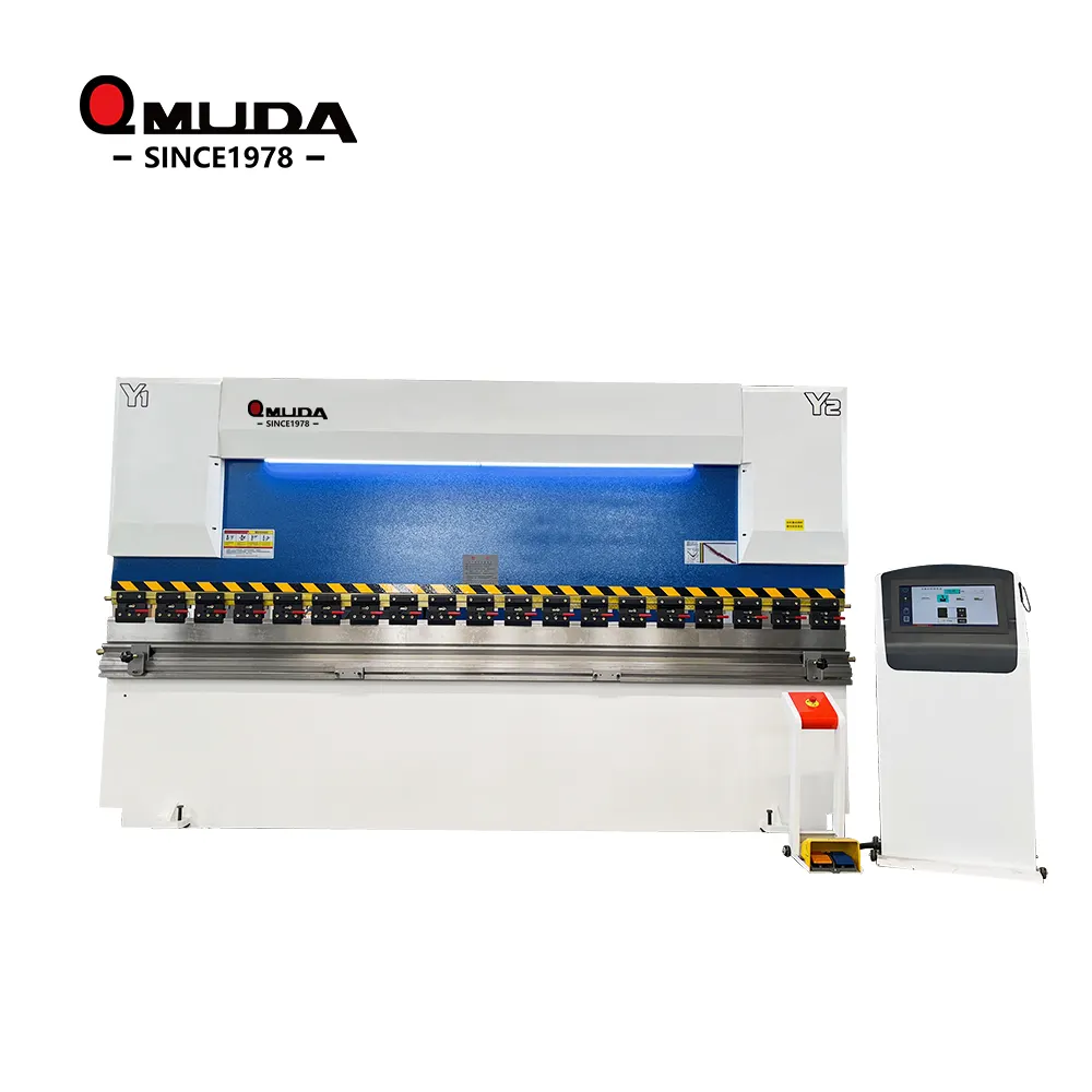 AMUDA Double Servo Hydraulic 100T2500 CNC Profile Metal Bending Machine with TP18s