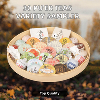 30 types de thé Pu'er du Yunnan, thé cru et thé mûr, collection d'échantillons de mini Tuocha aromatisés de Bingdao Banzhang, provenant du thé Pu'er