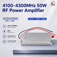 Module d'amplificateurs de puissance RF Lora GaN 50W 4100-4300MHz avec source de signal VCO intégrée, module anti-drone