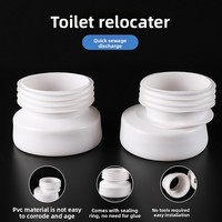 Raccords de tuyauterie de toilettes en PVC, raccord femelle à tête hexagonale, adaptateurs de débit droit/semi-débit, tuyaux de déplacement pour salle de bain