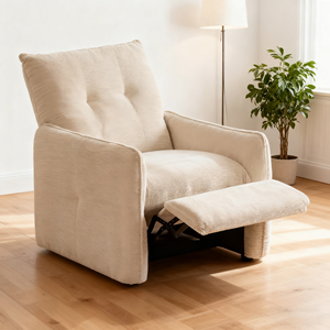 Canapé moderne personnalisé avec inclinaison manuelle Chaise en lin Rembourrage avec cadre en bois Mobilier modulaire pliable extensible et multifonctionnel - Product Image 1