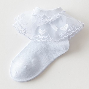 Calcetines de Algodón Blancos con Volantes y Encaje para Bebés y Niñas Pequeñas, Estilo Princesa - Product Image 6