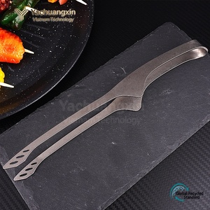 Pince à barbecue en alliage de titane 238 mm, pince à barbecue pour camping en plein air, pince à steak pointue pour cuisson en libre-service - Product Image 5