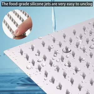 Pomme <span class=keywords><strong>de</strong></span> <span class=keywords><strong>douche</strong></span> <span class=keywords><strong>de</strong></span> plafond en acier inoxydable chromé 8, 10, 12 pouces, installation facile, filtre à <span class=keywords><strong>eau</strong></span>, haute <span class=keywords><strong>pression</strong></span>, effet pluie - Product Image 4