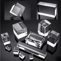 Großhandel Maßgefertigte 3D-Lasergravierte Kristallrohlinge K9 Klarglas Sublimations-Auszeichnung Trophäe Religiöses Souvenir Geschenk