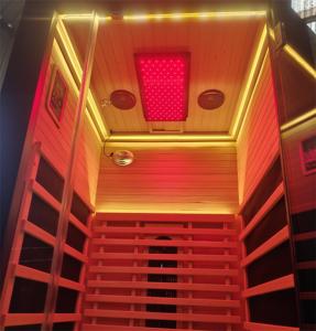 Wholesale OEM <b>Cheap</b> 1 Person Indoor Spa Far Infrared Sauna Room with Red <b>Light</b> Heaters - Product Image 6