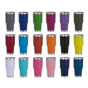 20/30OZ <b>Double</b> <b>Wall</b> Stainless Steel Tumbler Vacuum Insulated Powder Coated Water Tumbler with Straw Lid - Product Image 1