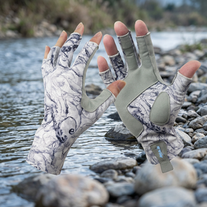 Microfiber-Tech Fingerless Half-Finger <b>Gardening</b> Gloves Sun Protection Waterproof Palm Protection <b>Hook</b> Loop Fishing Gloves - Product Image 2