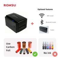 Impresoras de Etiquetas para Productos Electrónicos, Impresora de Códigos de Barras con Transferencia Térmica, Impresora de Cinta de Resina, Etiqueta Plateada Mate