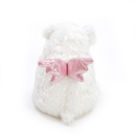 Adorable ours en peluche blanc à sequins avec ailes roses brillantes, jouet en peluche volant Kawaii, cadeau pour fille