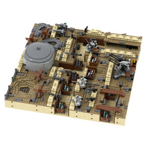 MOC5094 Shell Cratères Blockhaus Anti-aérien Artillerie Charge Bazooka Positions Arsenal MilitaryTrench Scène Briques Enfants Jouets - Product Image 4