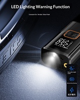 Wireless Portable Electric Car Tire Inflator High-Pressure Lighting Charging Functions Black for Cars SUVs Motorcycles Bicycles