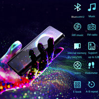 Reproductor de Música MP3 X8 con Pantalla Táctil LCD de 2.4 Pulgadas, Grabadora de Sonido HiFi Sin Pérdidas con FM, Lector de E-Book y Bluetooth