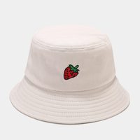 Trendy unisex casual fiets- en cartoon-embroidery velours bucket hat met bloemen, paars, badstof, dagelijks gebruik, geschikt voor vissen, vier seizoenen