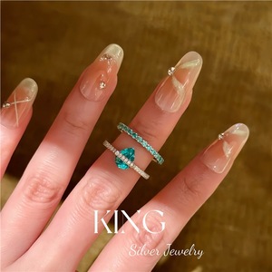 Anillo de Plata de Ley S925 King Silver Jewelry con Gema Azul Paraiba en Engaste de Canal, Unisex, para Uso Diario - Product Image 2