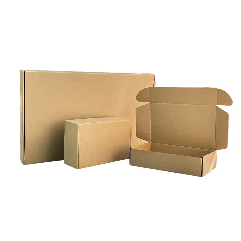 günstige braune versandbox aus kraftpapier wellpappe niedriger preis e-commerce produktverpackung versandkartons