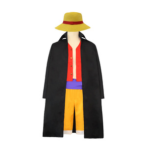 5 ชิ้นอะนิเมะคอสเพลย์เครื่องแต่งกายลูฟี่กิโมโนฮาโลวีนเสื้อผ้าสำหรับเล่นบทบาทปาร์ตี้ชุดเสื้อคลุมเสื้อผ้ากางเกง - Product Image 1