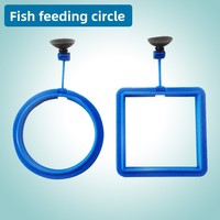 Anneau flottant d'alimentation pour aquarium, distributeur de nourriture en plastique, disponible en différentes tailles et formes carrées