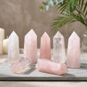 Torre de Cristal de Cuarzo Rosa Natural, Obelisco, Figura de Cristal, Feng Shui, Puntos de Amor, Terapia de Piedras Metafísicas - Product Image 2