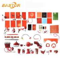 100w 12v 24v 110v 220v électrique flexible chaleur silicone caoutchouc éléments chauffants plaque